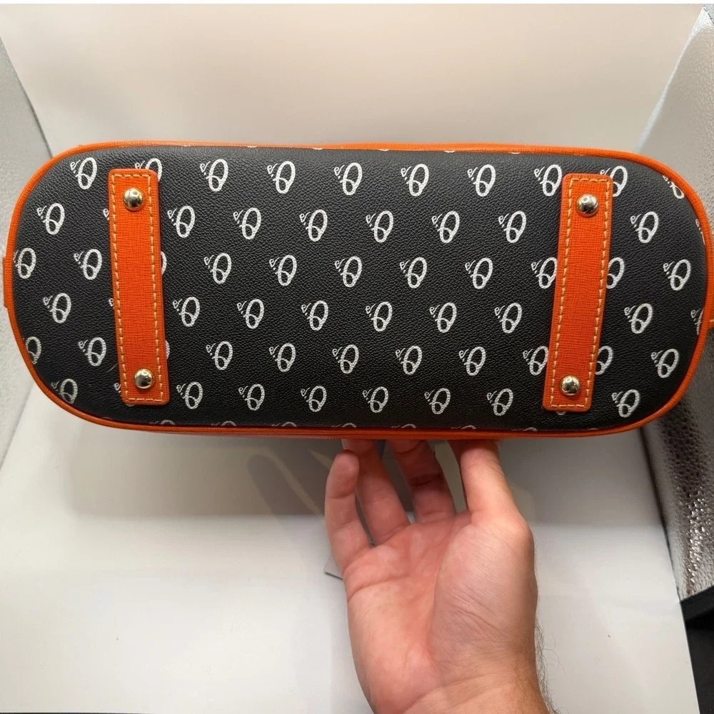Dooney & Bourke Baltimore Orioles MLB Zip Satchel Black Orange Purse MSRP‎ 258$